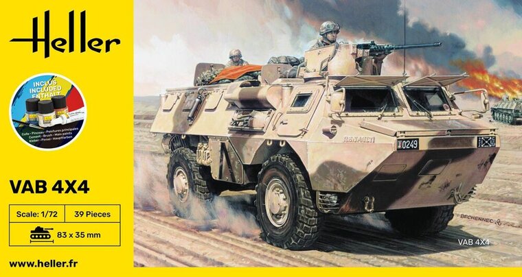 Heller 56898 STARTER KIT VAB 4X4 Bouwpakket Schaal 1:72