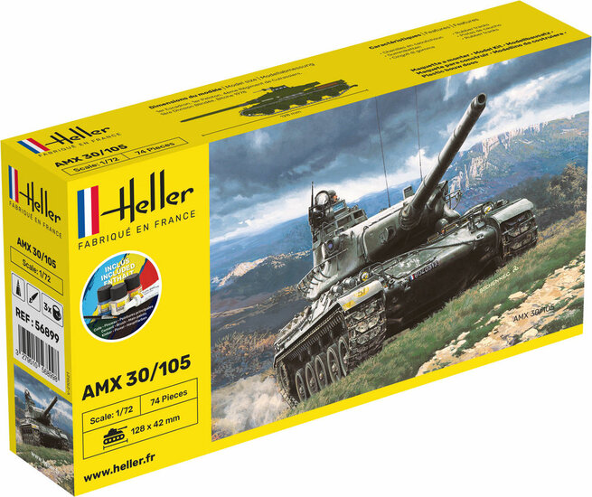 new72-Heller 56899 STARTER KIT AMX 30/105 Bouwpakket Schaal 1:72