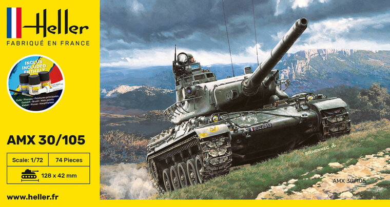 new72-Heller 56899 STARTER KIT AMX 30/105 Bouwpakket Schaal 1:72