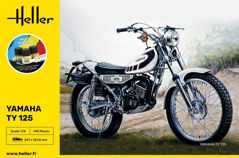 Heller 56902 STARTER KIT TY 125 Bike Bouwpakket Schaal 1:8