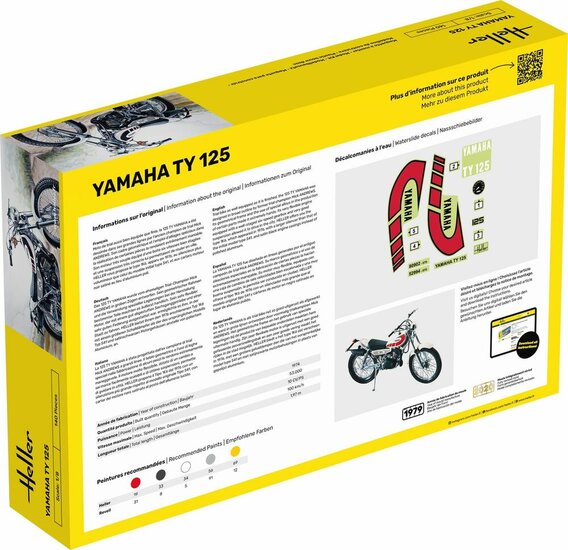 Heller 56902 STARTER KIT TY 125 Bike Bouwpakket Schaal 1:8
