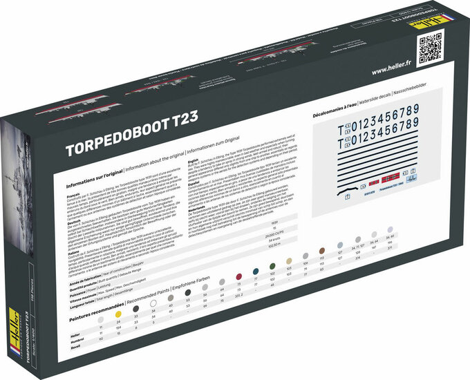 Heller 57011 STARTER KIT Torpedoboot T23 Bouwpakket Schaal 1:400