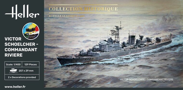 Heller 57015 STARTER KIT VICTOR SCHOELCHER - COMMANDANT RIVIERE Bouwpakket Schaal 1:400