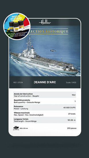 Heller 57034 STARTER KIT Jeanne d'Arc Bouwpakket Schaal 1:400