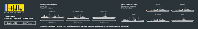 Heller 57092 STARTER KIT TASK FORCE "RAVITAILLEMENT A LA MER Bouwpakket Schaal 1:400