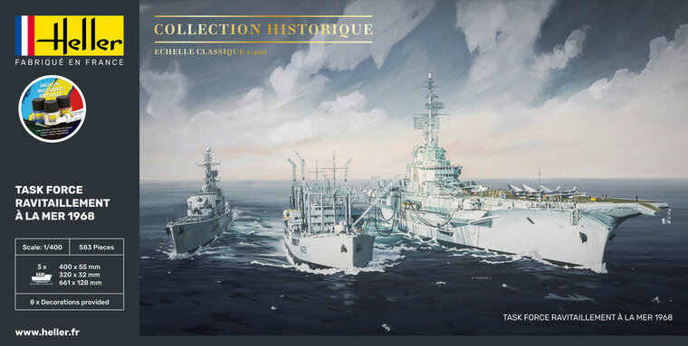 Heller 57092 STARTER KIT TASK FORCE "RAVITAILLEMENT A LA MER Bouwpakket Schaal 1:400