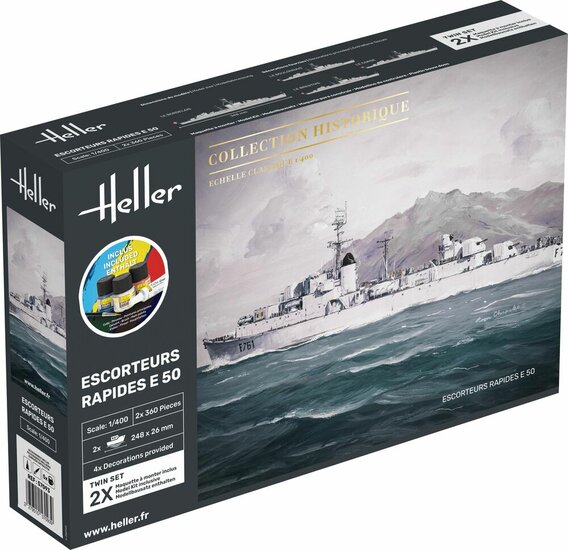 Heller 57093 STARTER KIT Escorteurs Rapides E 5O Bouwpakket Schaal 1:400