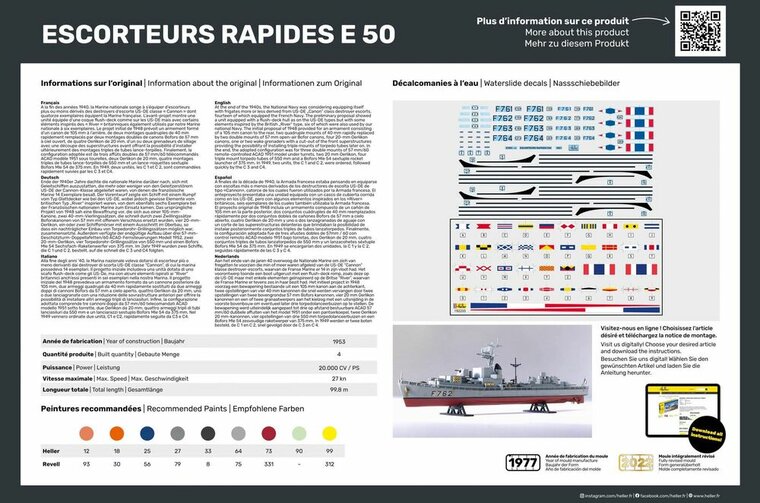 Heller 57093 STARTER KIT Escorteurs Rapides E 5O Bouwpakket Schaal 1:400