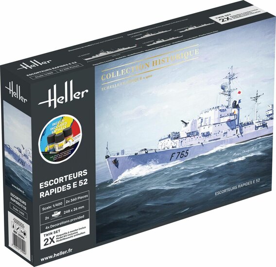 Heller 57094 STARTER KIT Escorteurs Rapides E 52 Collection Historique Bouwpakket Schaal 1:400