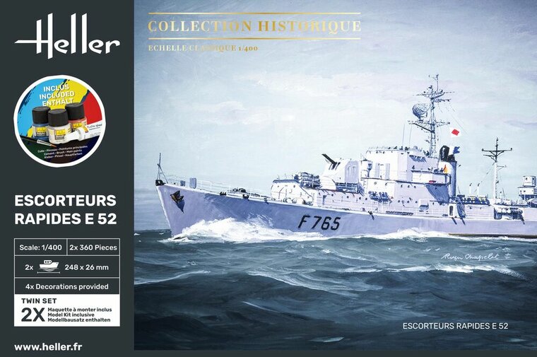 Heller 57094 STARTER KIT Escorteurs Rapides E 52 Collection Historique Bouwpakket Schaal 1:400