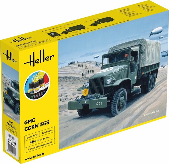 Heller 57121 STARTER KIT GMC US-Truck Bouwpakket Schaal 1:35