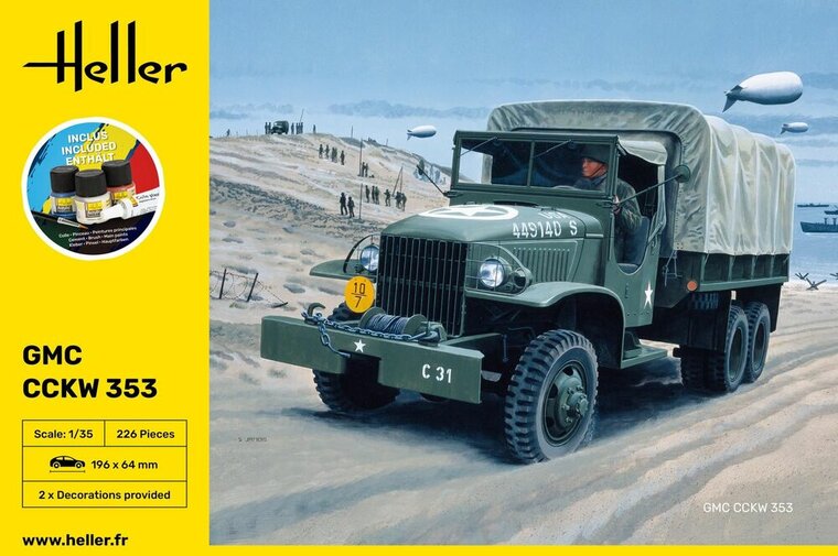 Heller 57121 STARTER KIT GMC US-Truck Bouwpakket Schaal 1:35