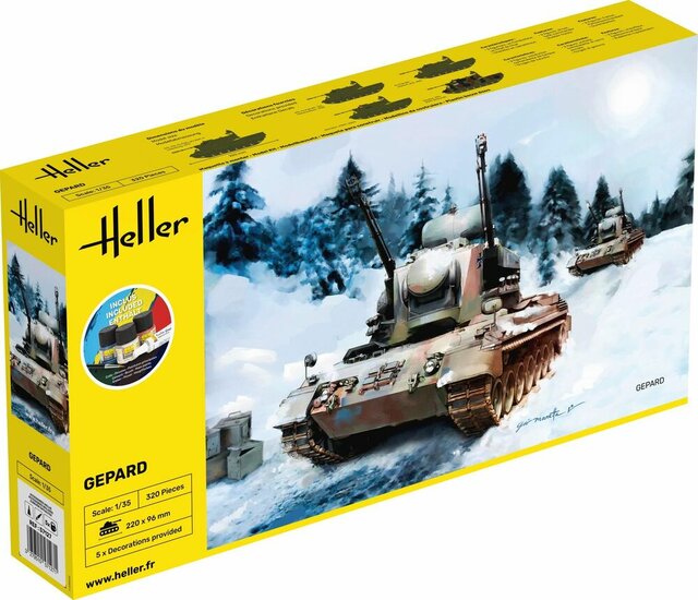 Heller 57127 STARTER KIT Gepard Bouwpakket Schaal 1:35