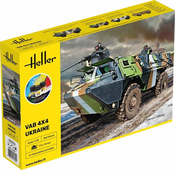 Heller 57130 STARTER KIT VAB 4x4 Ukraine Bouwpakket Schaal 1:35