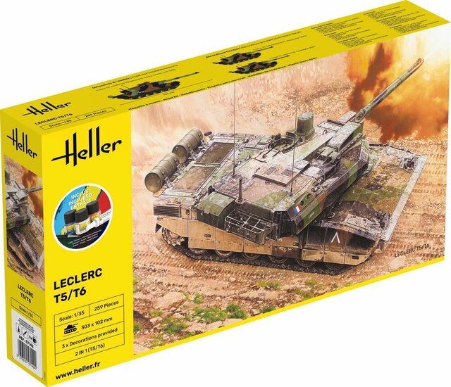 Heller 57142 STARTER KIT Leclerc T5/T6 Bouwpakket Schaal 1:35