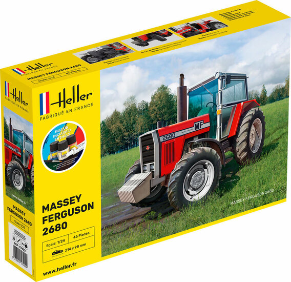 Heller 57402 STARTER KIT Massey Ferguson 2680 Bouwpakket Schaal 1:24