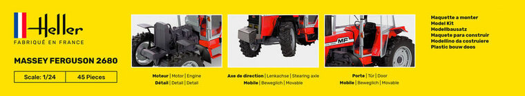 Heller 57402 STARTER KIT Massey Ferguson 2680 Bouwpakket Schaal 1:24