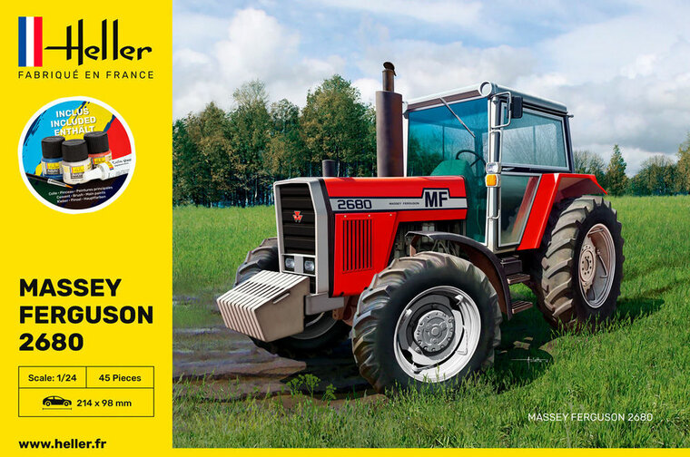 Heller 57402 STARTER KIT Massey Ferguson 2680 Bouwpakket Schaal 1:24