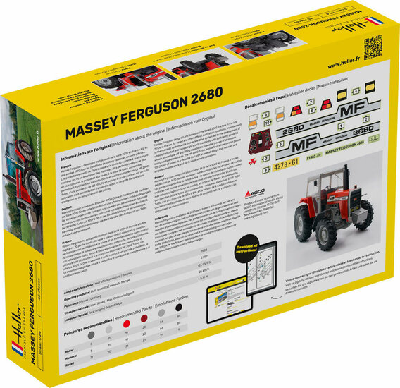 Heller 57402 STARTER KIT Massey Ferguson 2680 Bouwpakket Schaal 1:24