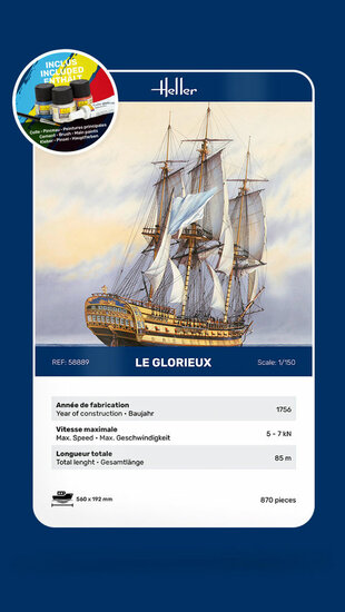 Heller 58889 STARTER KIT Le Glorieux Bouwpakket Schaal 1:150