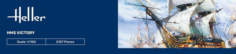 Heller 58897 STARTER KIT HMS Victory Bouwpakket Schaal 1:100