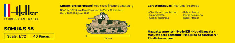 Heller 79875 Somua S35 Bouwpakket Schaal 1:72