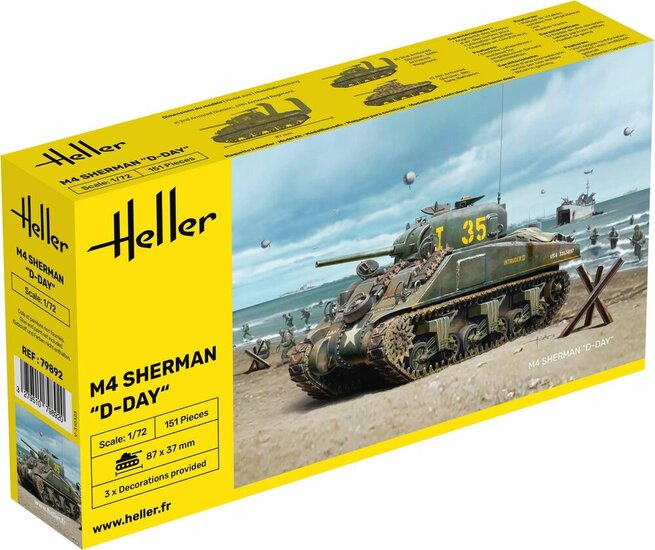 Heller 79892 M4 Sherman D-Day Bouwpakket Schaal 1:72