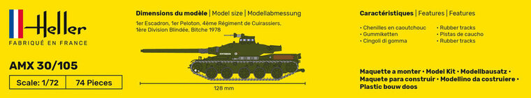 Heller 79899 AMX 30/105 Bouwpakket Schaal 1:72