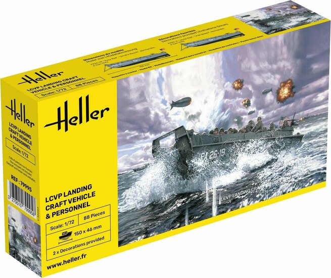 Heller 79995 LCVP Landungsboot mit Besatzung Bouwpakket Schaal 1:72