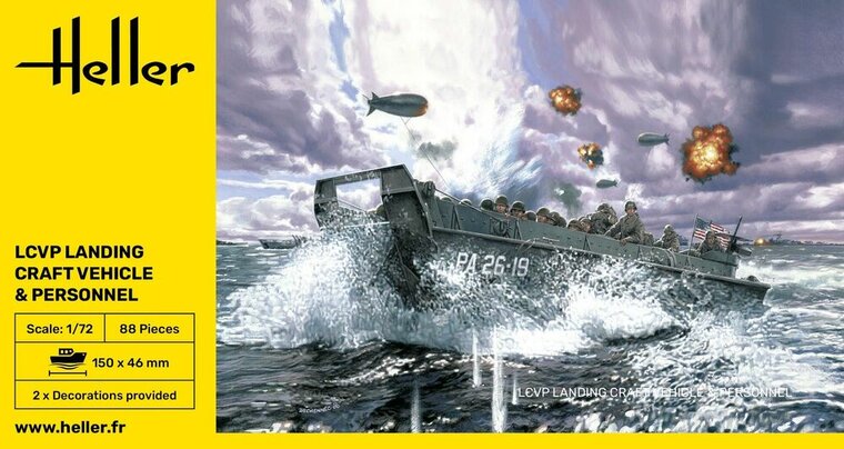 Heller 79995 LCVP Landungsboot mit Besatzung Bouwpakket Schaal 1:72