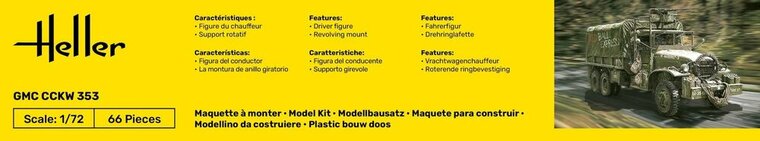 Heller 79996 GMC CCKW 353 Bouwpakket Schaal 1:72