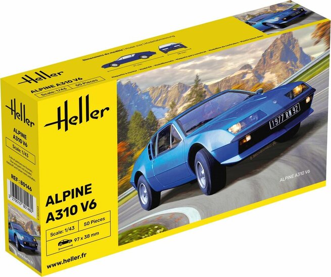 Heller 80146 Alpine A310 Bouwpakket Schaal 1:43