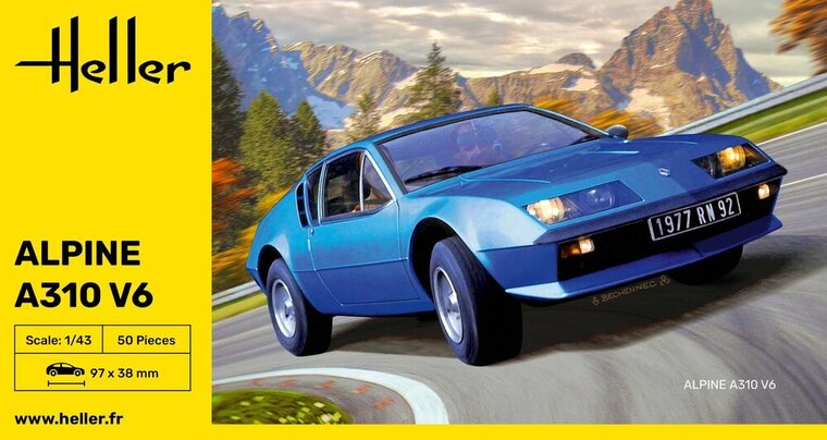 Heller 80146 Alpine A310 Bouwpakket Schaal 1:43