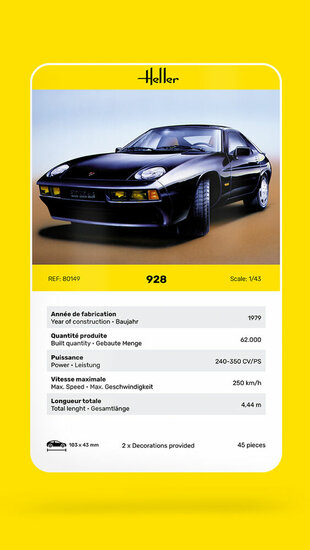 Heller 80149 928 Bouwpakket Schaal 1:43