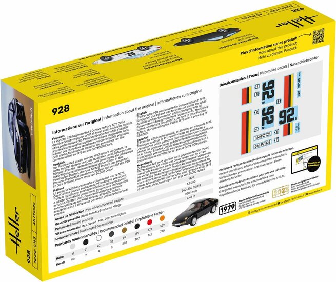 Heller 80149 928 Bouwpakket Schaal 1:43