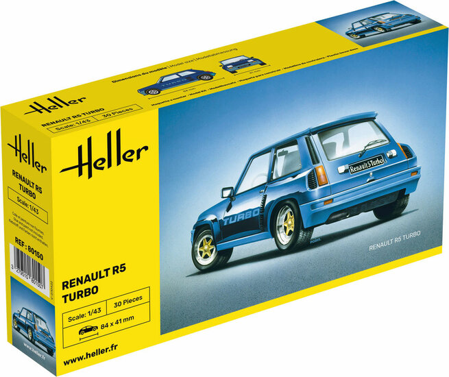 Heller 80150 Renault R5 Turbo Bouwpakket Schaal 1:43