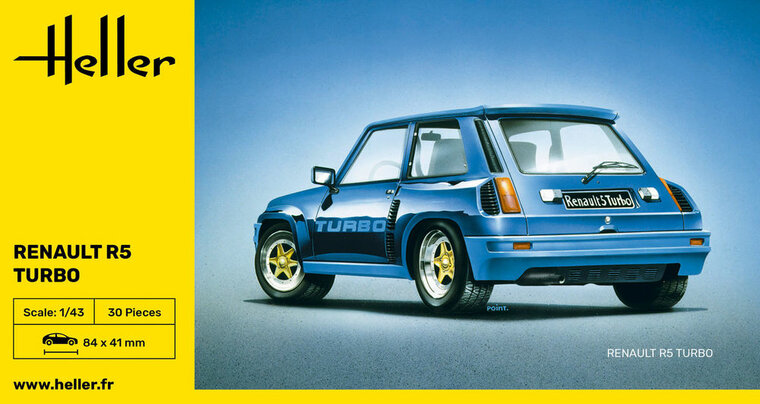 Heller 80150 Renault R5 Turbo Bouwpakket Schaal 1:43