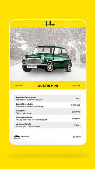 Heller 80153 Mini Bouwpakket Schaal 1:43