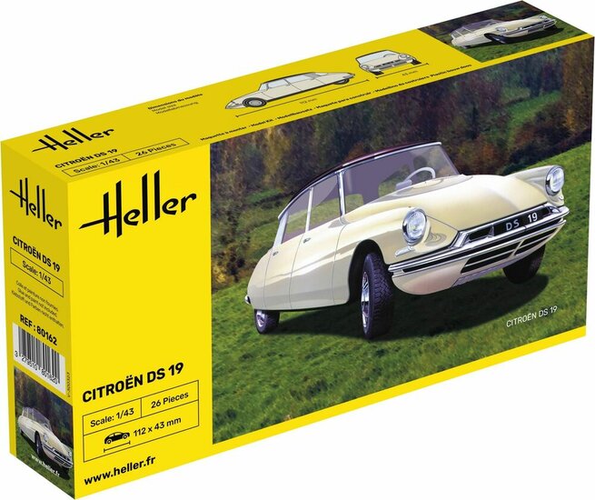Heller 80162 Citroen DS 19 Bouwpakket Schaal 1:43