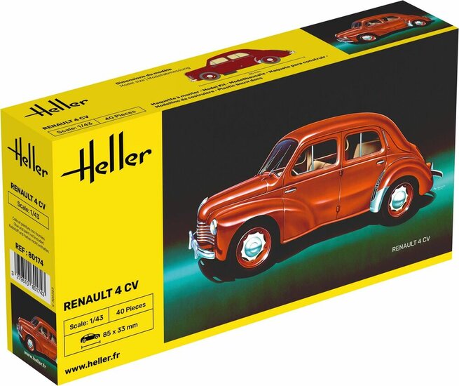Heller 80174 Renault 4 CV Bouwpakket Schaal 1:43