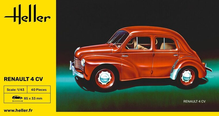 Heller 80174 Renault 4 CV Bouwpakket Schaal 1:43