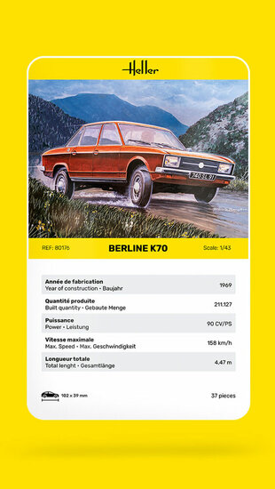 Heller 80176 K70 Bouwpakket Schaal 1:43