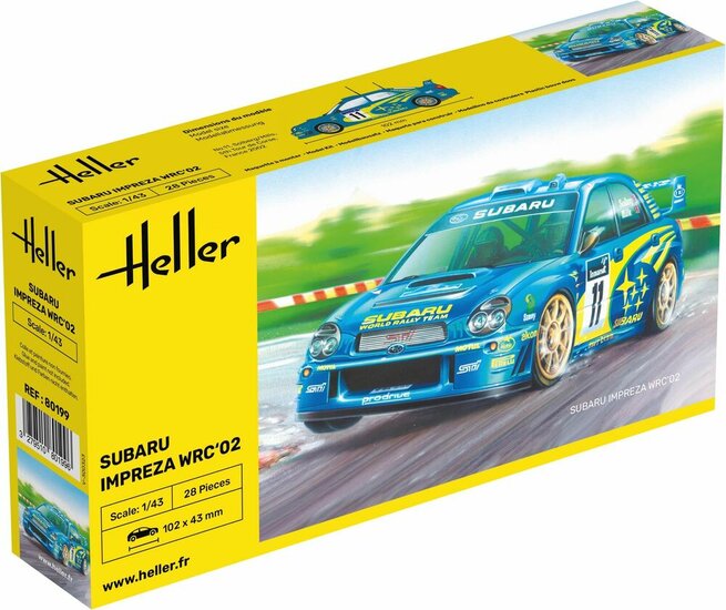 Heller 80199 Impreza WRC'02 Bouwpakket Schaal 1:43