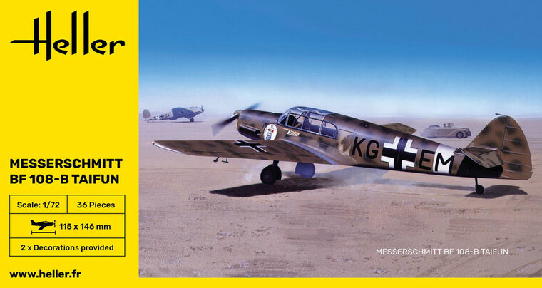 Heller 80231 Messerschmitt Bf 108 B Taifun Bouwpakket Schaal 1:72