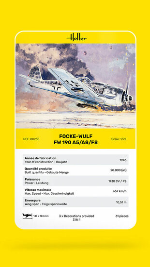 Heller 80235 FW 190 A5/A8/F8 Bouwpakket Schaal 1:72