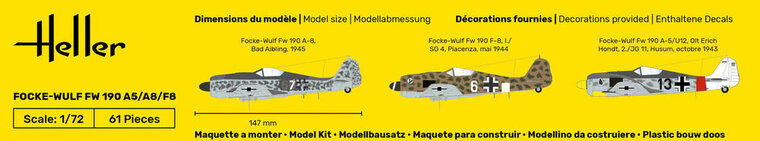 Heller 80235 FW 190 A5/A8/F8 Bouwpakket Schaal 1:72