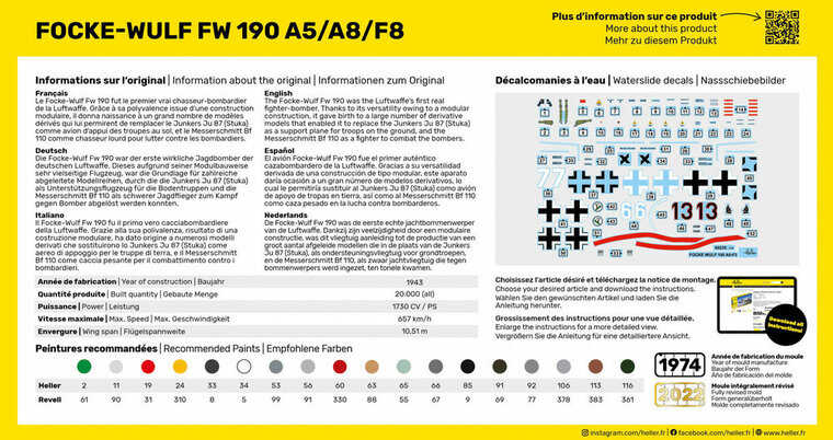 Heller 80235 FW 190 A5/A8/F8 Bouwpakket Schaal 1:72