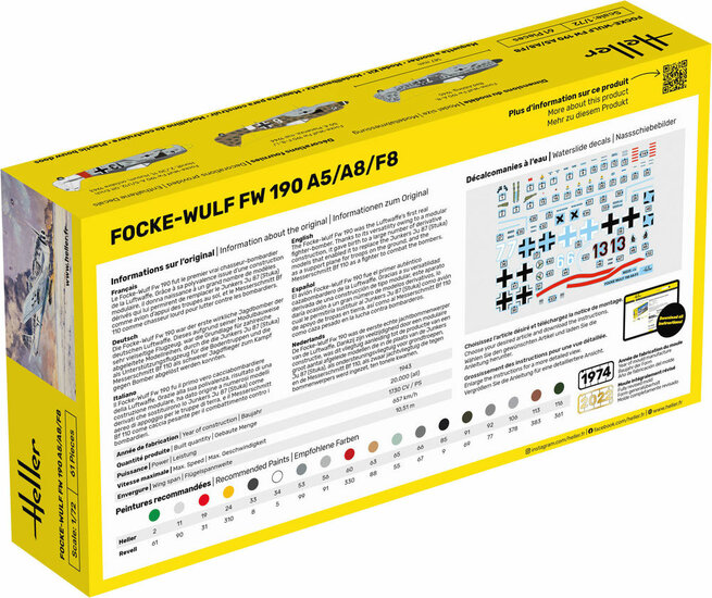 Heller 80235 FW 190 A5/A8/F8 Bouwpakket Schaal 1:72