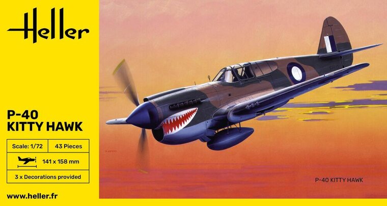 Heller 80266 P-40 Kitty Hawk Bouwpakket Schaal 1:72