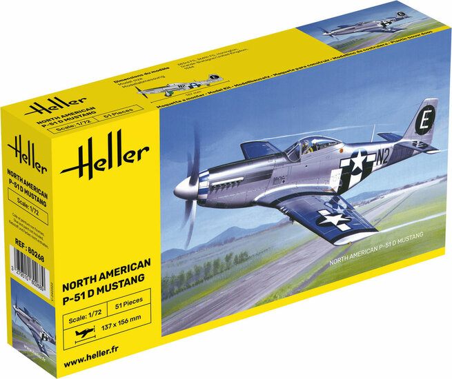 Heller 80268 P-51 Mustang Bouwpakket Schaal 1:72